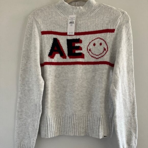 AE Smiley Mock Neck Sweater - Picture 3 of 4